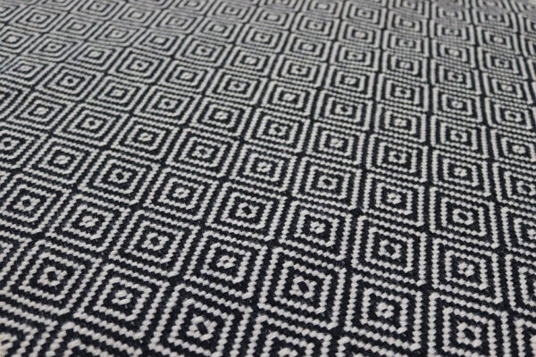 Flatweave Stair runners, Diamond Black & White
