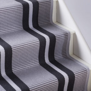 Flatweave Stair runner, Stripes Transat Graphite PNT 23