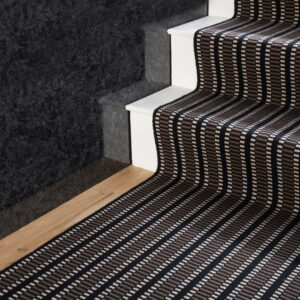 Flatweave Stair runner, Stripes PNUK Black