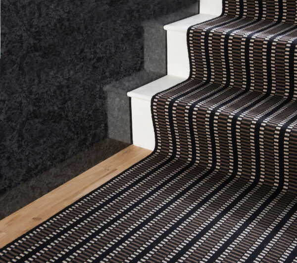 Flatweave Stair runner, Stripes PNUK Black