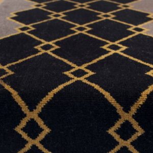 Axminster Stair runners, Arlequin, Chêne, Noir & Ocre