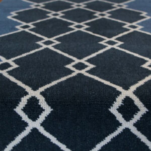 Axminster Stair runners, Arlequin, Ocean, Cobalt & Crème