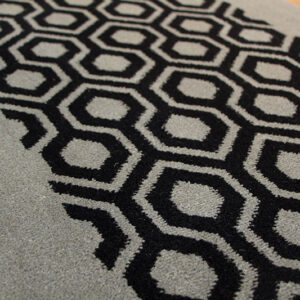 Axminster Stair runners, Hex, Black & Mid Charcoal