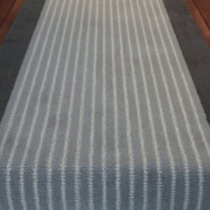 Axminster Stair runners, Zip I. Mid Charcoal, Grey Frost, White