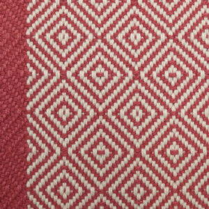Flatweave Stair runner, Diamond Border Rouge (Min. Order of 20 lin.m)