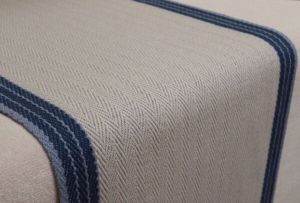 Flatweave Stair runner, Stripes Finley FG06 Lt.Grey & Denim