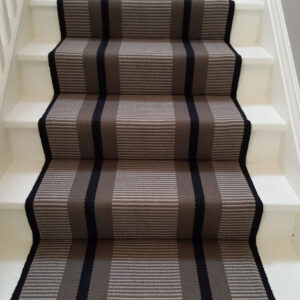 Flatweave Stair runner, Stripes Transat Grey PNT 21