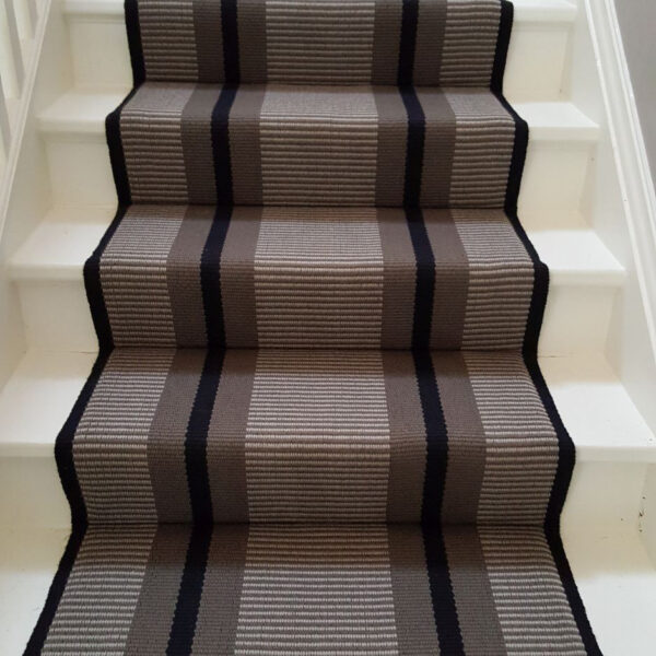 Flatweave Stair runner, Stripes Transat Grey PNT 21