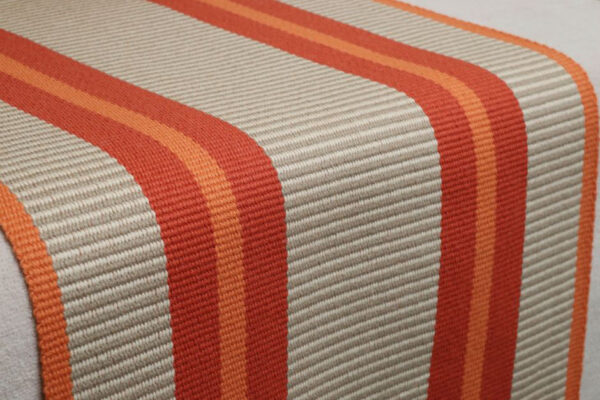 Flatweave Stair runner, Stripes Transat Tangerine PNT29