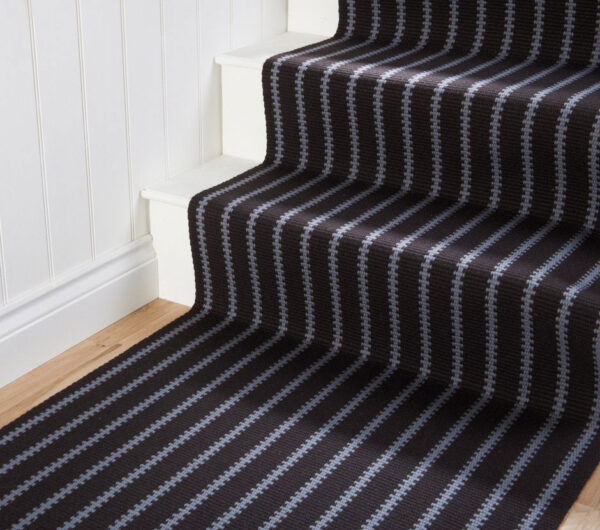 Flatweave Stair runner, Stripes ZIP07 Dk. Blue