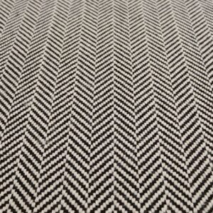 Flatweave Stair runners, Herringbone Ivory & Black
