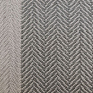 Flatweave Stair runner, Herringbone Border Nickel & Lt.Grey