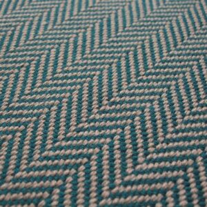 Flatweave Stair runners, Herringbone Teal
