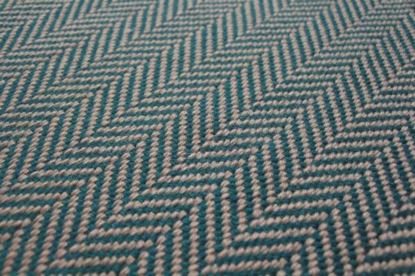 Flatweave Stair runners, Herringbone Teal