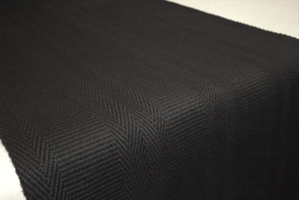 Flatweave Stair runner, Kelly Solid Black KS07