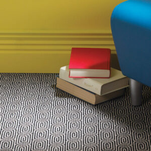 Flatweave Stair runners, Escargot. Black