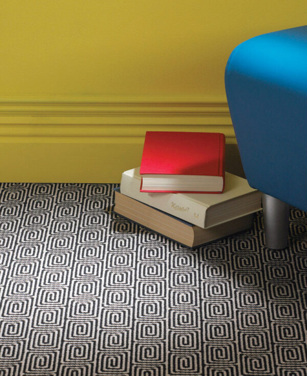 Flatweave Stair runners, Escargot. Black
