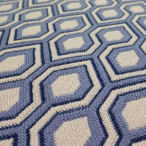 Flatweave Stair runners, Hex. Denim/Dk.Blue