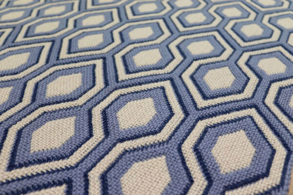 Flatweave Stair runners, Hex. Denim/Dk.Blue