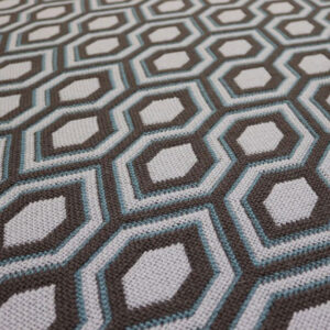 Flatweave Stair runners, Hex. Dove/Slate