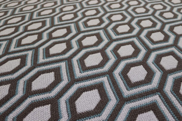 Flatweave Stair runners, Hex. Dove/Slate