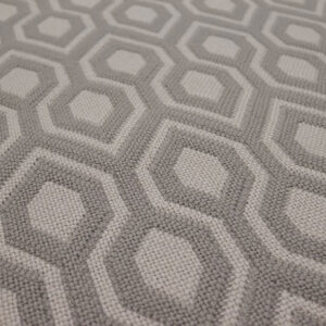 Flatweave Stair runners, Hex. Pebble/Ivory