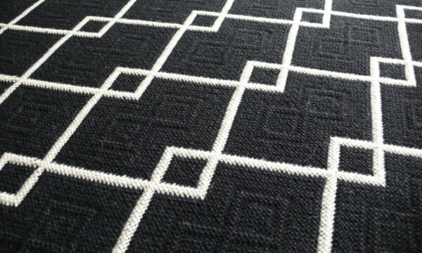 Flatweave Stair runners, Kent. Black/White