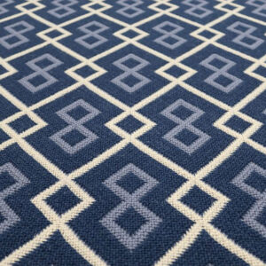 Flatweave Stair runners, Kent. Denim/Dk Blue