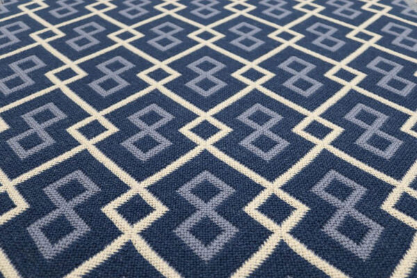 Flatweave Stair runners, Kent. Denim/Dk Blue