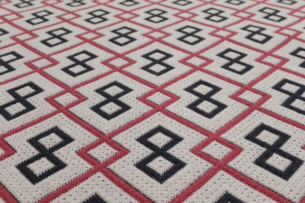 Flatweave Stair runners, Kent. Anthracite/Rouge