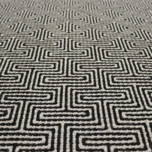 Flatweave Stair runners, Labyrinth. Black