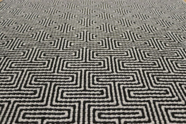Flatweave Stair runners, Labyrinth. Black