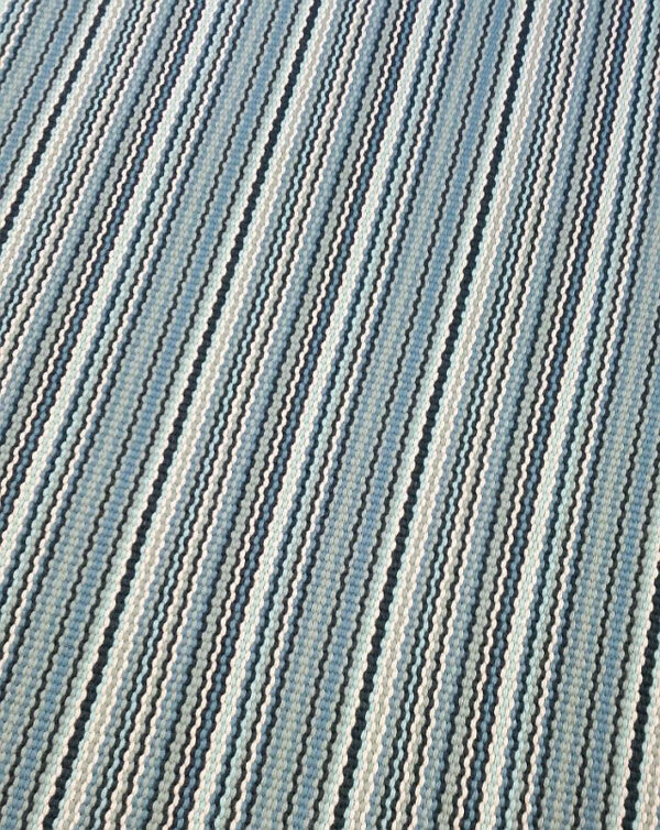 Flatweave Stair runner, Stripes Multi Aqua (Min. Order of 20 lin.m)