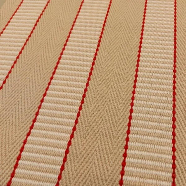 Flatweave Stair runner, Stripes Greta GR04 Sisal