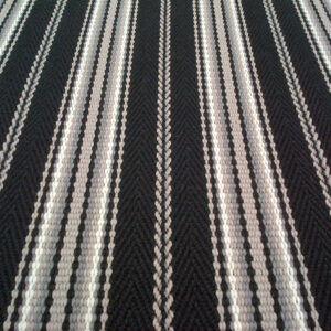 Flatweave Stair runner, Stripes Kelly Black JD06