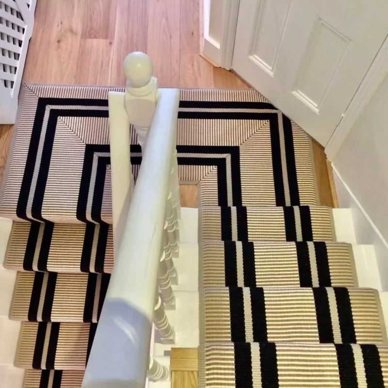 Flatweave Stair runner, Stripes Transat Black PNT 16 - Afbeelding 4