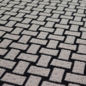 Pure wool Stair runners, Flatweave Tweed Linen, Black