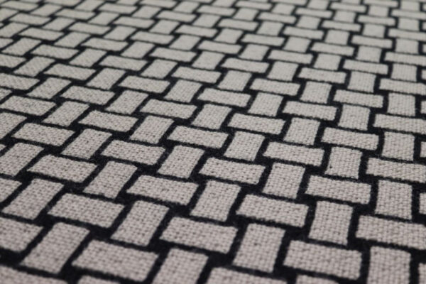 Pure wool Stair runners, Flatweave Tweed Linen, Black