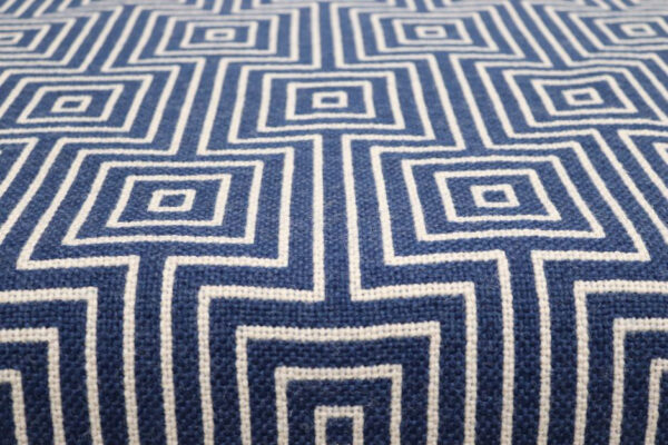 Pure wool Stair runners, Flatweave Tyne Dk Blue, Ivory