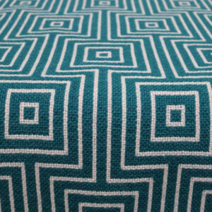 Pure wool Stair runners, Flatweave Tyne Teal, Ivory
