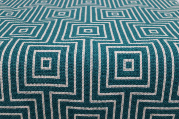 Pure wool Stair runners, Flatweave Tyne Teal, Ivory