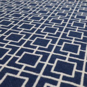 Pure wool Stair runners, Flatweave Tamar Dk Blue, Ivory