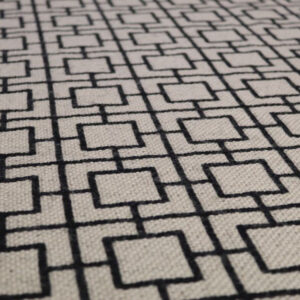 Pure wool Stair runners, Flatweave Tamar Linen, Black