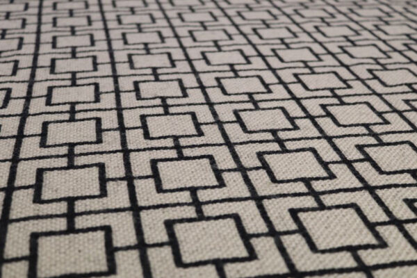 Pure wool Stair runners, Flatweave Tamar Linen, Black