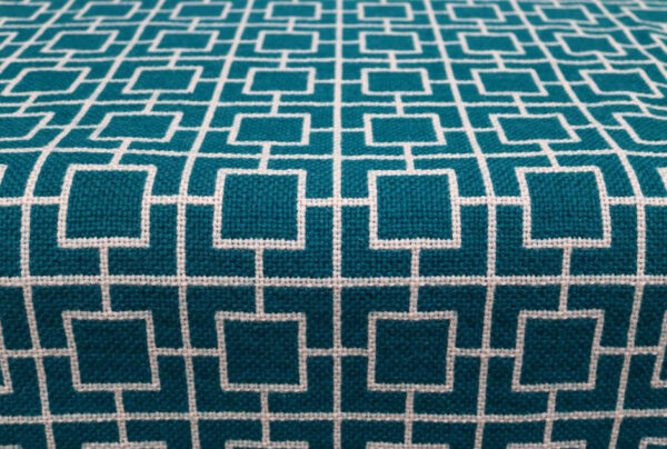 Pure wool Stair runners, Flatweave Tamar Teal, Ivory