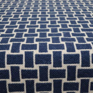 Pure wool Stair runners, Flatweave Tweed Dk Blue, Ivory