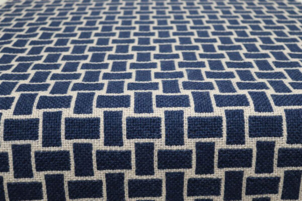 Pure wool Stair runners, Flatweave Tweed Dk Blue, Ivory