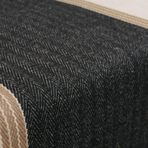 Flatweave Stair runner, Stripes Finley FG01 Black & Ivory