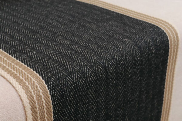 Flatweave Stair runner, Stripes Finley FG01 Black & Ivory