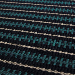 Flatweave Stair runner, Stripes Frances FT02 Teal (Min. Order of 20 lin.m)